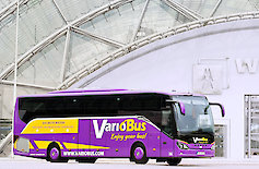 Bus of the VarioBus GmbH at the Leipziger Neue Messe